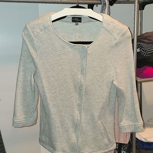 3/4 sleeve length jacket/blazer. From Stitch Fix.  Asymmetrical zipper.